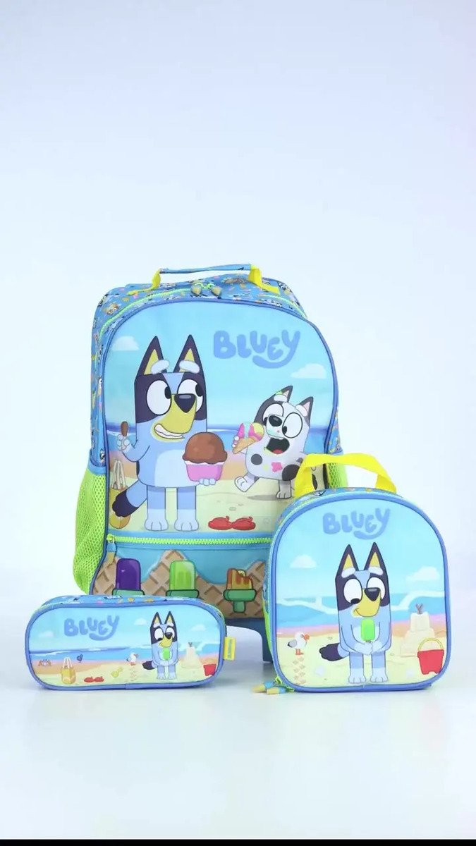 Mochila Escolar Bluey E Bingo 15l Kit Meninas Com Lancheira